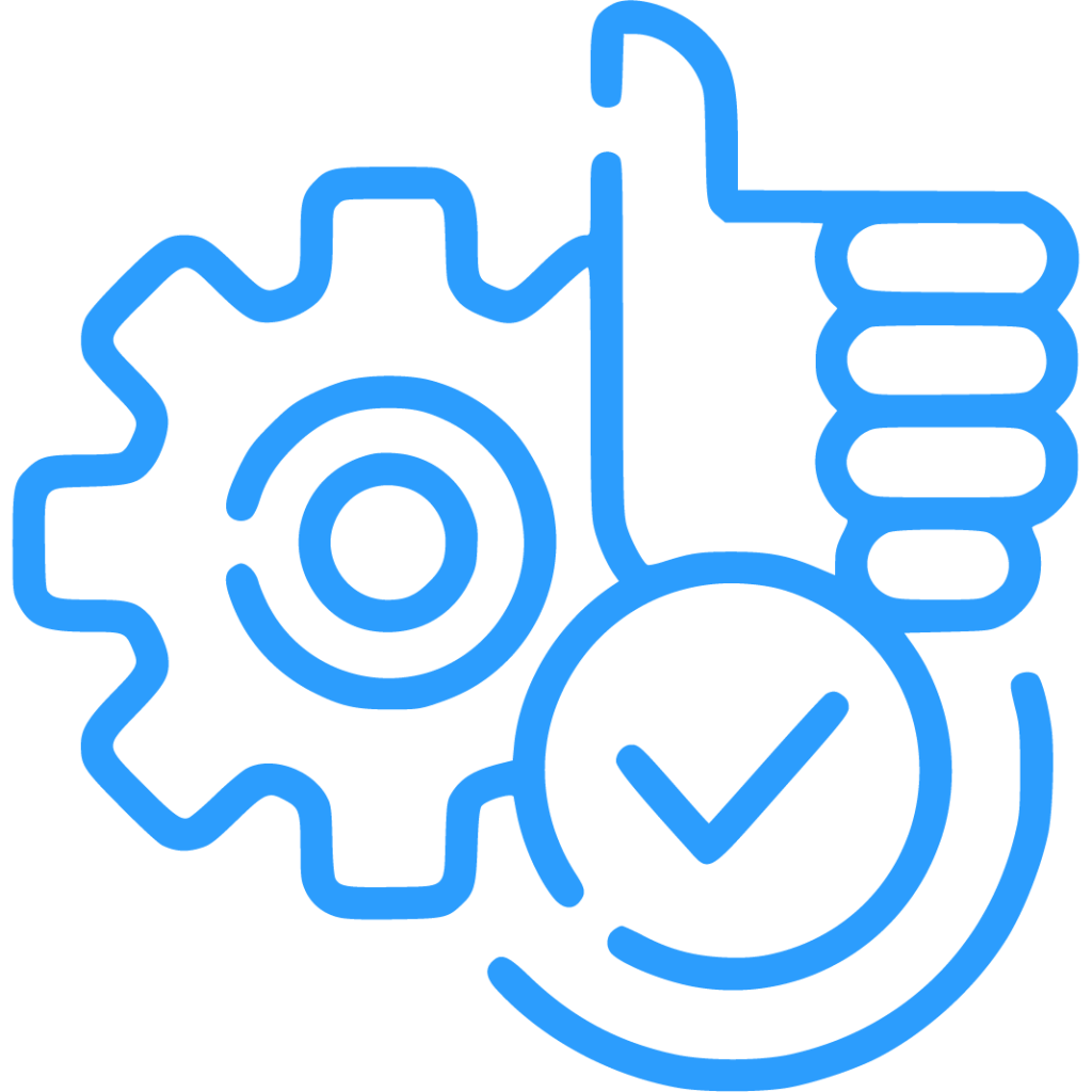 Icon representing completeness for years of experience in light blue